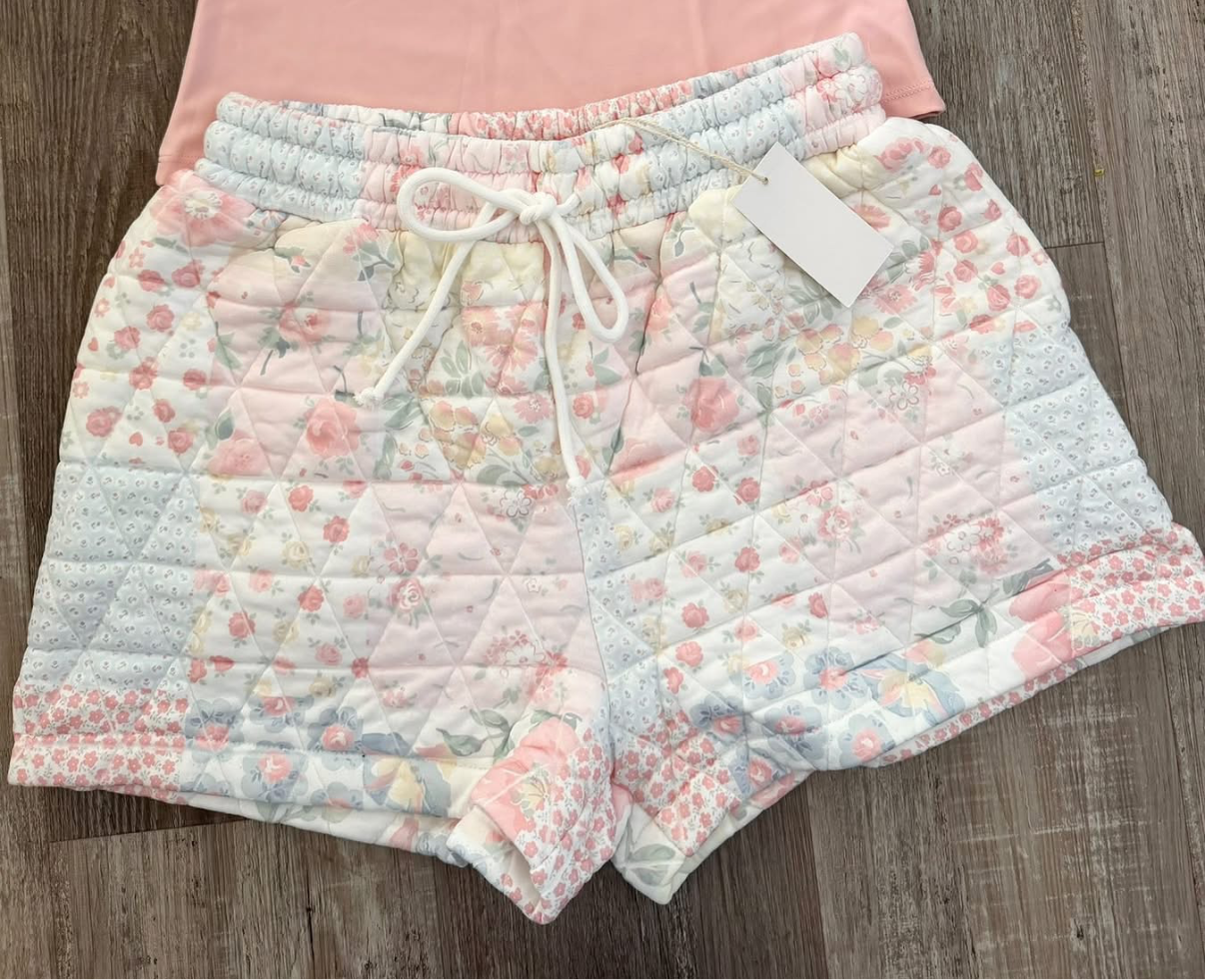 PATCHWORK QUILTED SHORTS