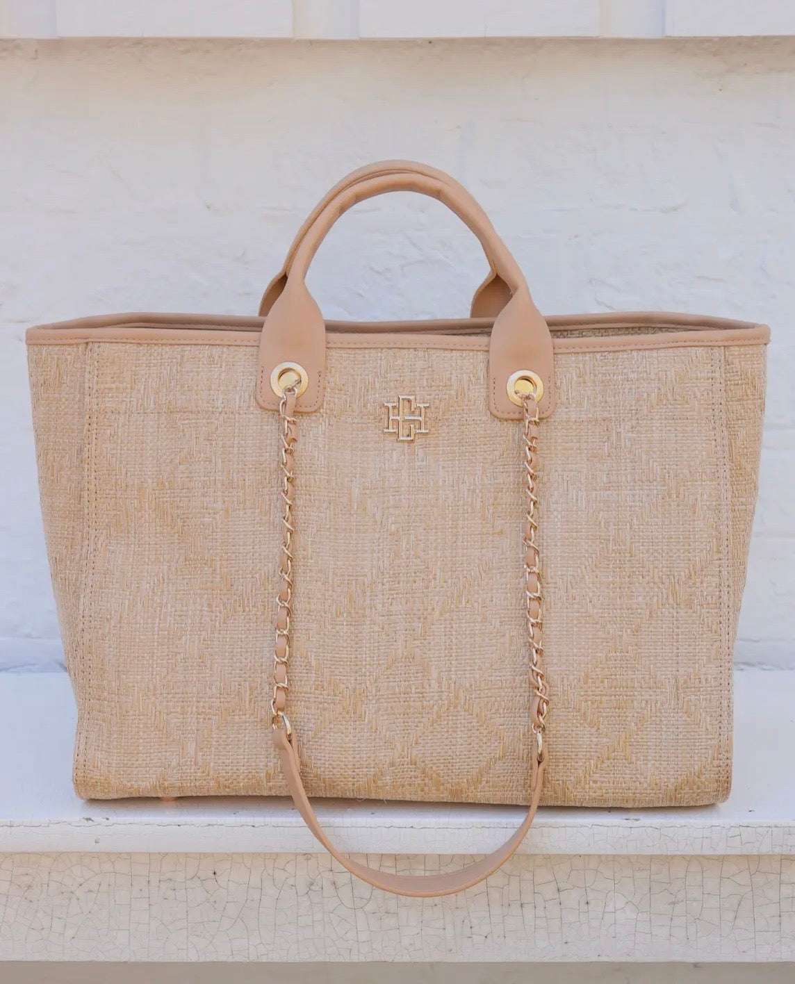 Melissa Tote Bag Lattice Tan