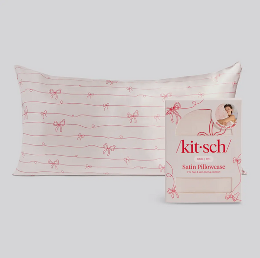 King Satin Pillow - Bows