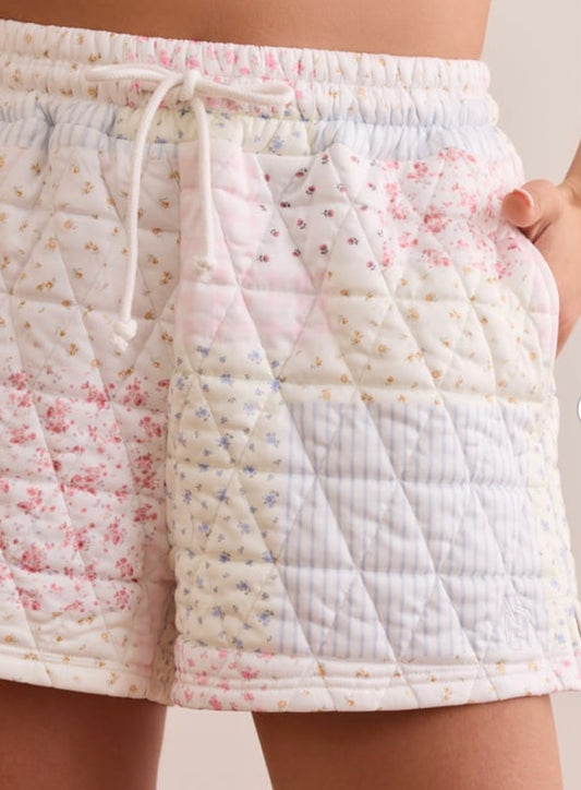 PATCHWORK QUILTED SHORTS