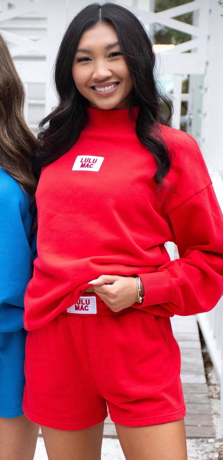 Red Lulu Mac - Mock Neck Only