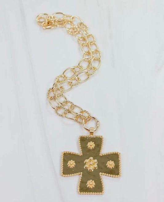 Carol Large Cross Charm Chain