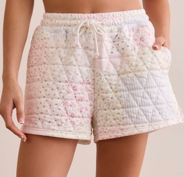 PATCHWORK QUILTED SHORTS