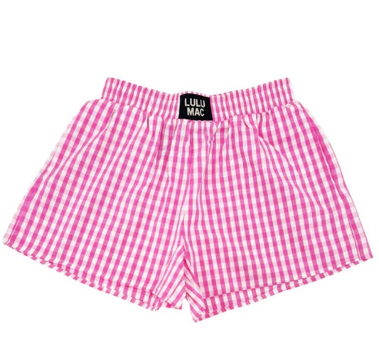 LULU MAC GINGHAM SHORTS PRE ORDER
