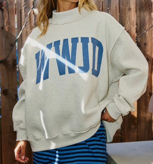 WWJD & AMEN MOCK NECK