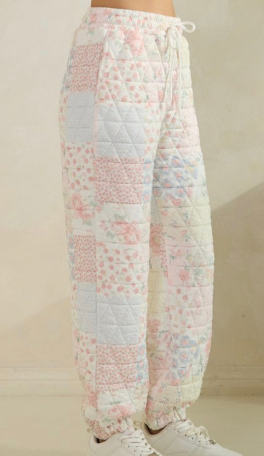 PATCH WORK FLORAL PANTS